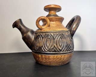 Ceramiczny dzbanek do herbaty z Danii, lata 70/80 | styl mid century modern