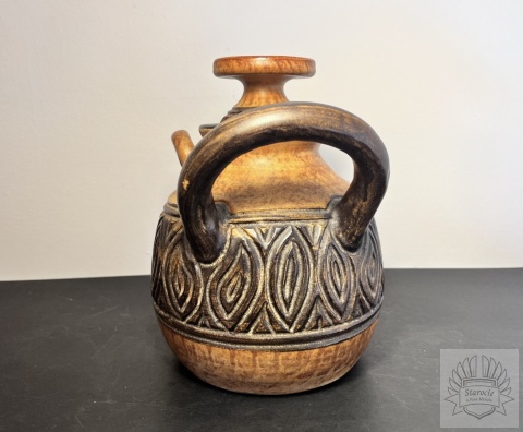 Ceramiczny dzbanek do herbaty z Danii, lata 70/80 | styl mid century modern