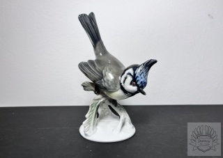Figurka ptak "Sikorka czubatka" Rosenthal proj. F Heidenreich