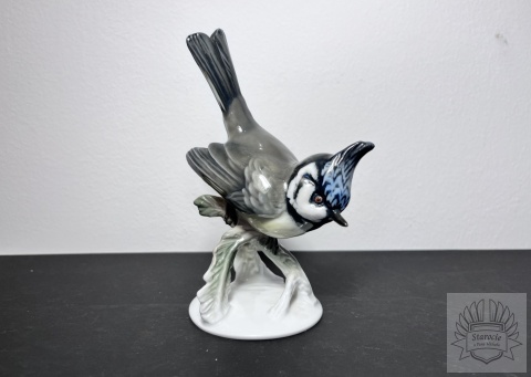 Figurka ptak "Sikorka czubatka" Rosenthal proj. F Heidenreich