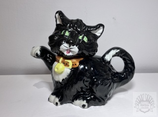 Dzbanek/ czajnik ceramika- czarny kot Price & Kensington, P&K Anglia!