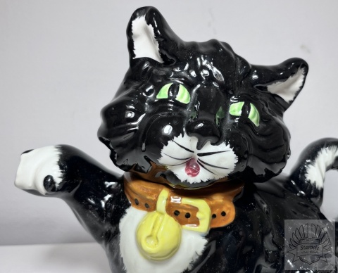 Dzbanek/ czajnik ceramika- czarny kot Price & Kensington, P&K Anglia!