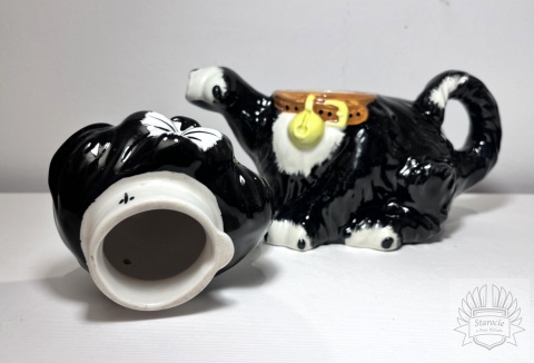 Dzbanek/ czajnik ceramika- czarny kot Price & Kensington, P&K Anglia!