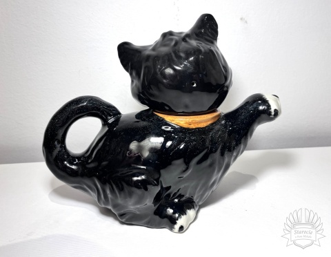 Dzbanek/ czajnik ceramika- czarny kot Price & Kensington, P&K Anglia!