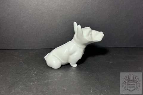Figurka porcelanowa pies Sznaucer - KPM Berlin.