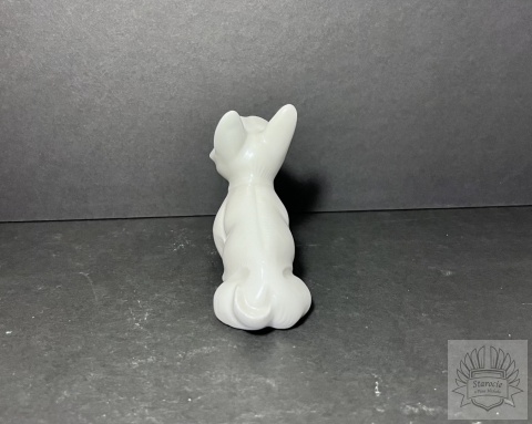Figurka porcelanowa pies Sznaucer - KPM Berlin.