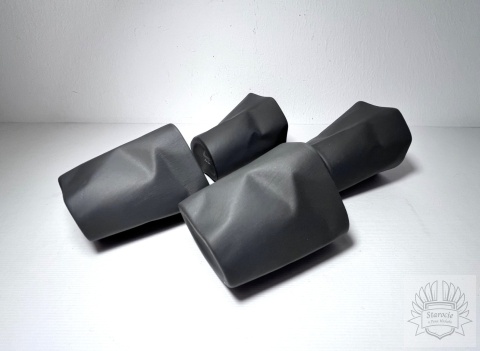 Kubki gniecione 4szt. - porcelana grafitowa Ćmielów Design