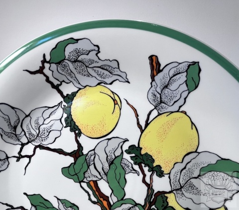 Patera porcelanowa / talerz "Cytryny" Wawel Wałbrzych- okres PRL.