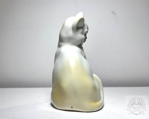 Figurka porcelanowa Kot biały - Karl Ens, XX w.
