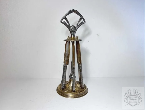 Stojak z 6 nożami Bracia Buch plater Warszawa