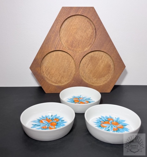 Taca tekowa przystawki kabaret Alka Kunst