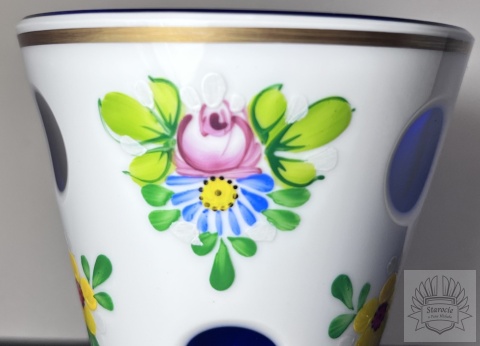 Wazon szkło warstwowe Czechosłowacja Bohemia