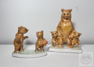 2x figurka, niedźwiedź Bodrogkereszturi, 5 postaci miśków!