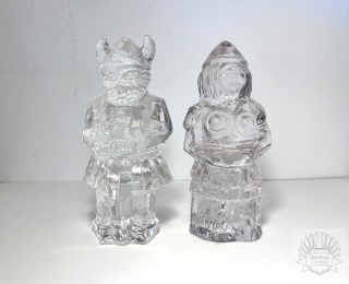 2x figurka szkalna,Para Wikingowie, Pukeberg (Szwecja)