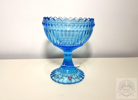 Cukiernica szklana błękitna- Iittala Marimekko (Finlandia)