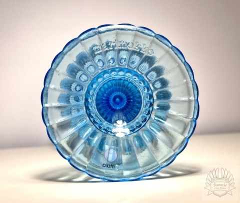 Cukiernica szklana błękitna- Iittala Marimekko (Finlandia)