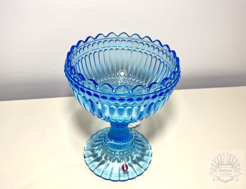 Cukiernica szklana błękitna- Iittala Marimekko (Finlandia)