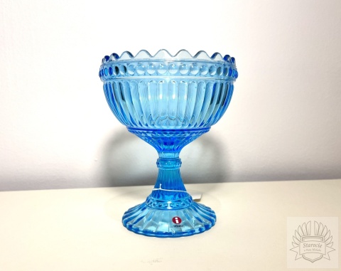 Cukiernica szklana błękitna- Iittala Marimekko (Finlandia)