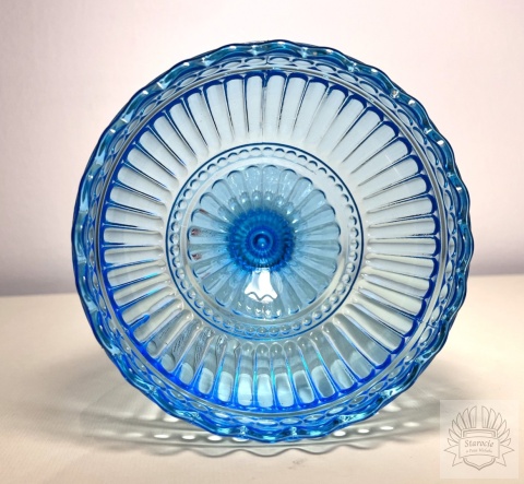 Cukiernica szklana błękitna- Iittala Marimekko (Finlandia)