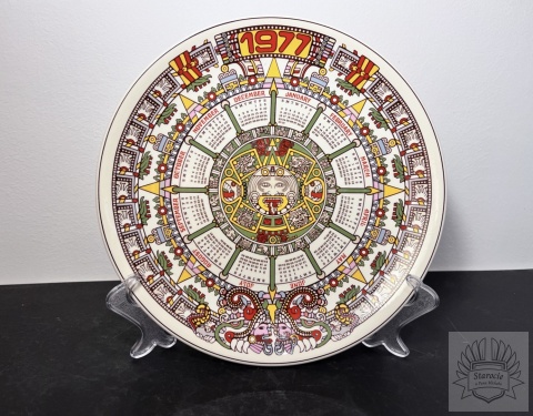 Talerz kalendarz aztecki "Tonatiuh", rok 1977 r. - Wedgwood