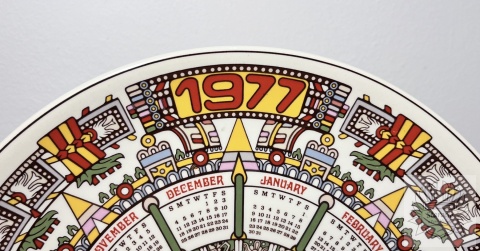 Talerz kalendarz aztecki "Tonatiuh", rok 1977 r. - Wedgwood