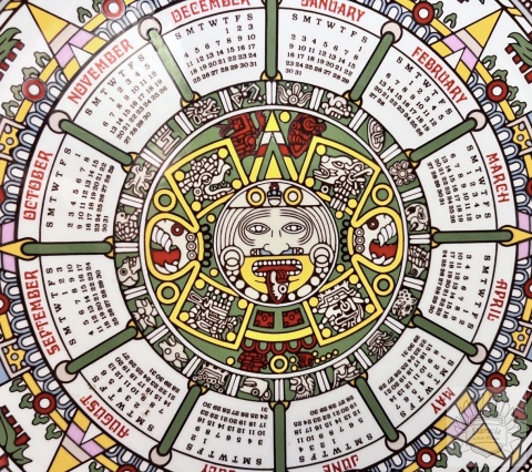 Talerz kalendarz aztecki "Tonatiuh", rok 1977 r. - Wedgwood