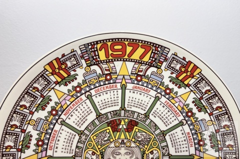 Talerz kalendarz aztecki "Tonatiuh", rok 1977 r. - Wedgwood