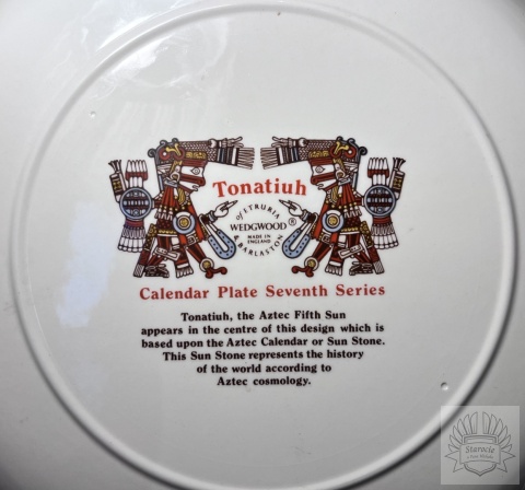Talerz kalendarz aztecki "Tonatiuh", rok 1977 r. - Wedgwood