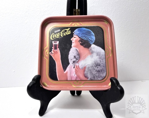 Vintage podstawki pod szklanki, emalia COCA COLA Włochy- Lecco!