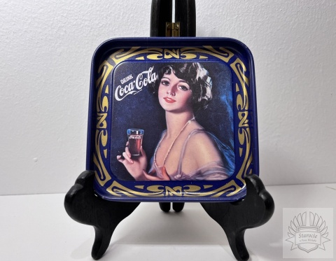 Vintage podstawki pod szklanki, emalia COCA COLA Włochy- Lecco!