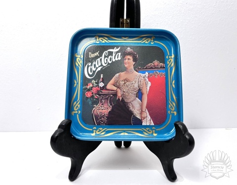 Vintage podstawki pod szklanki, emalia COCA COLA Włochy- Lecco!
