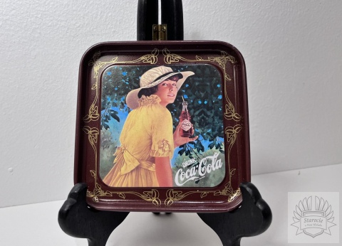 Vintage podstawki pod szklanki, emalia COCA COLA Włochy- Lecco!